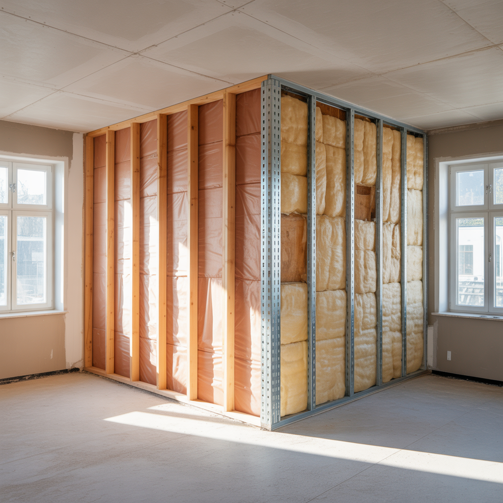 valj regel till innervagg jamforelse mellan tra och stal