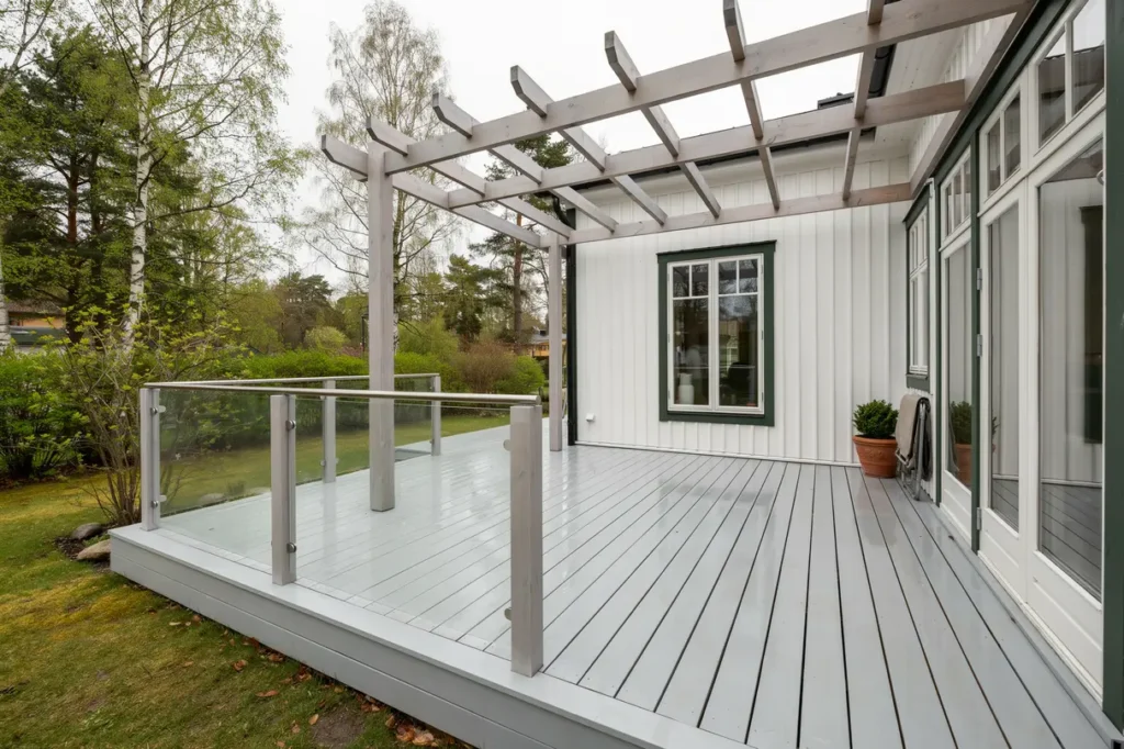 altanbygge med pergola och r cke i h gersten stockholm